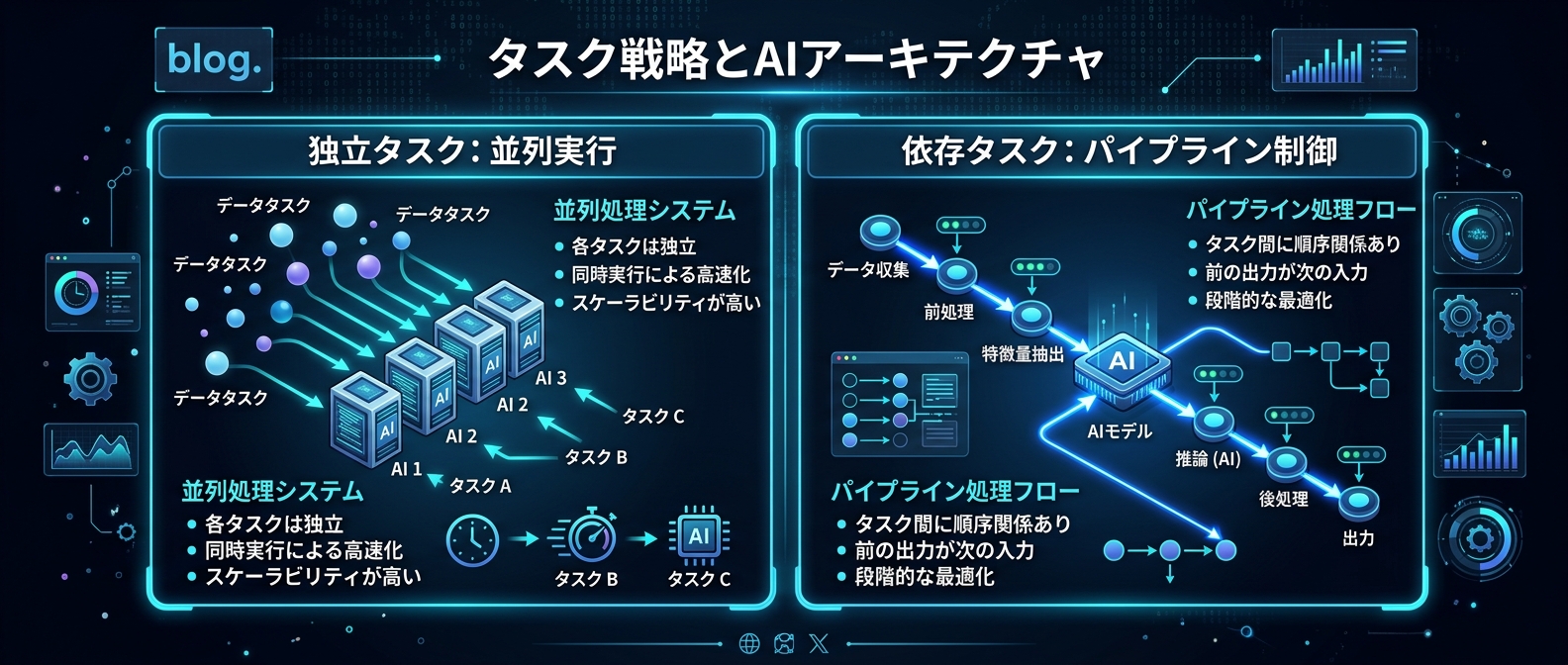 タスクの依存関係に応じたAIエージェントの戦略的使い分け