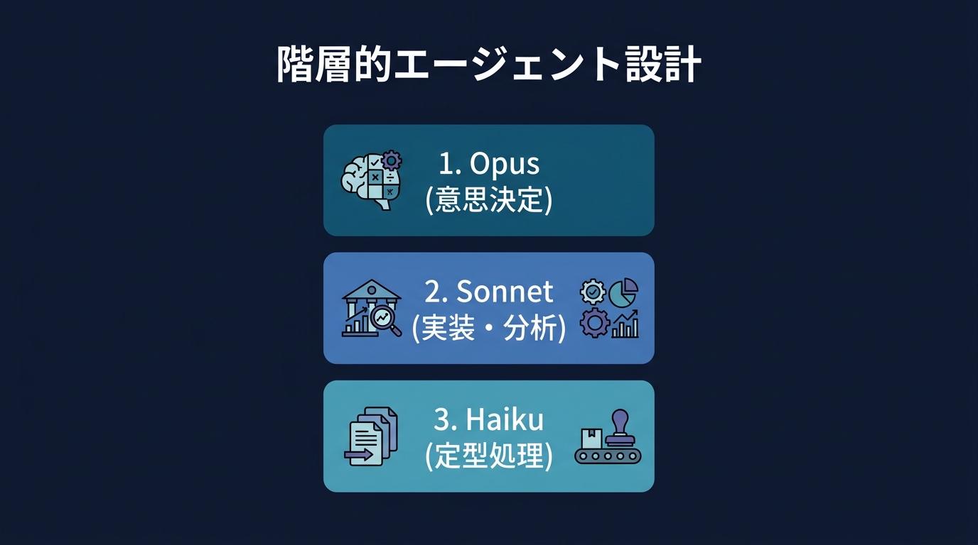 階層的エージェント設計によるモデルの使い分け