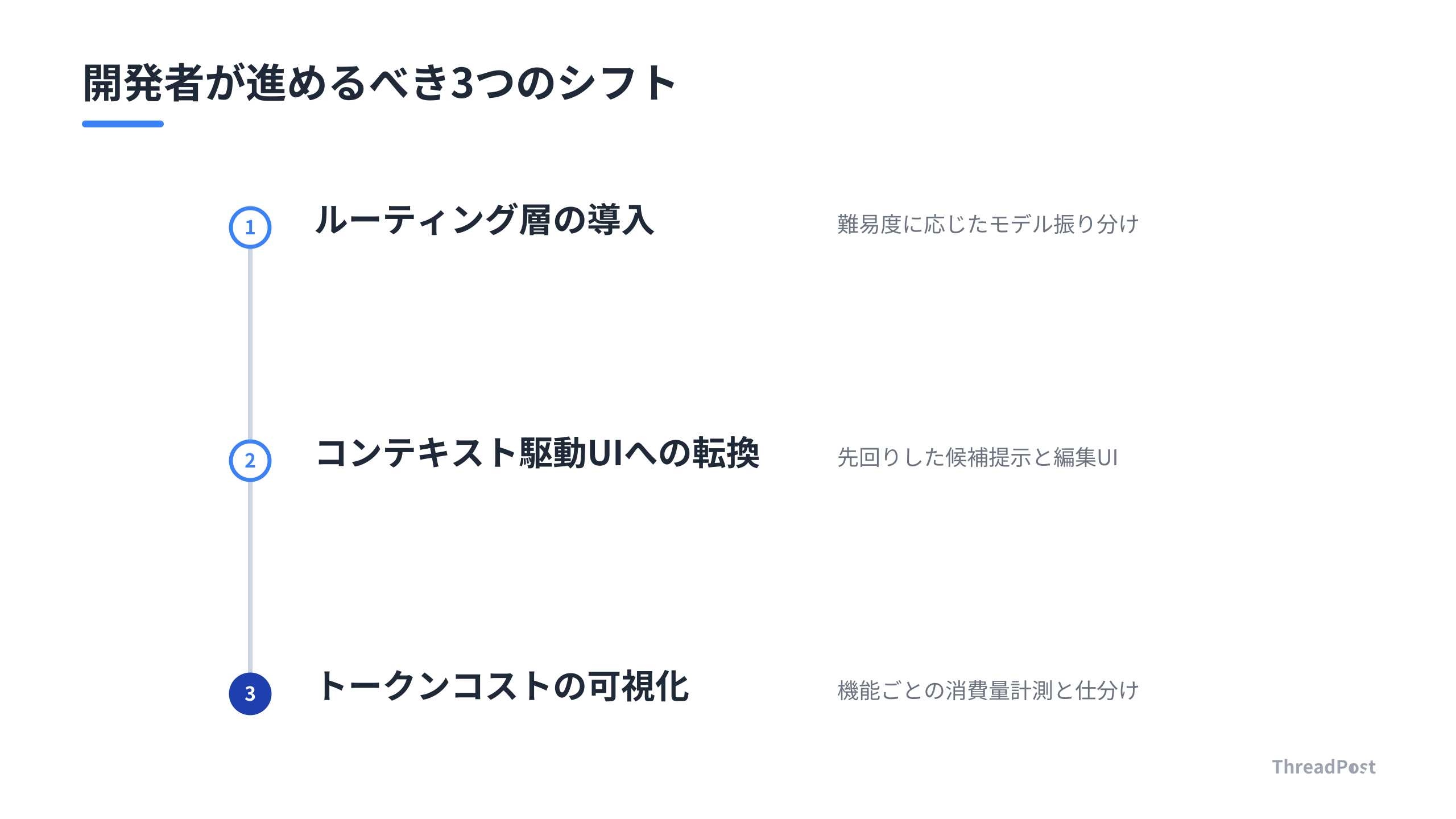 開発者が取り組むべき3つの実務シフト。