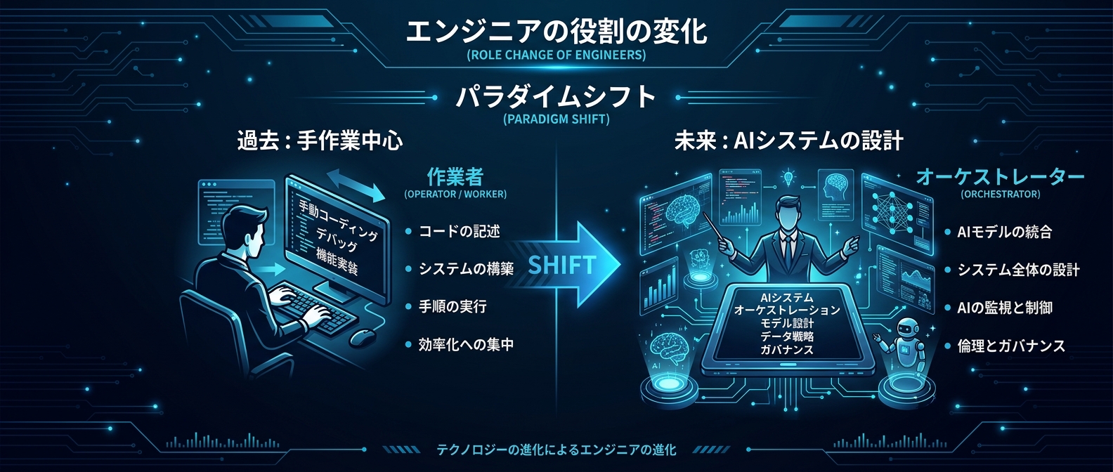 手作業を行う「作業者」から、AIが動く環境を作る「オーケストレーター」へ