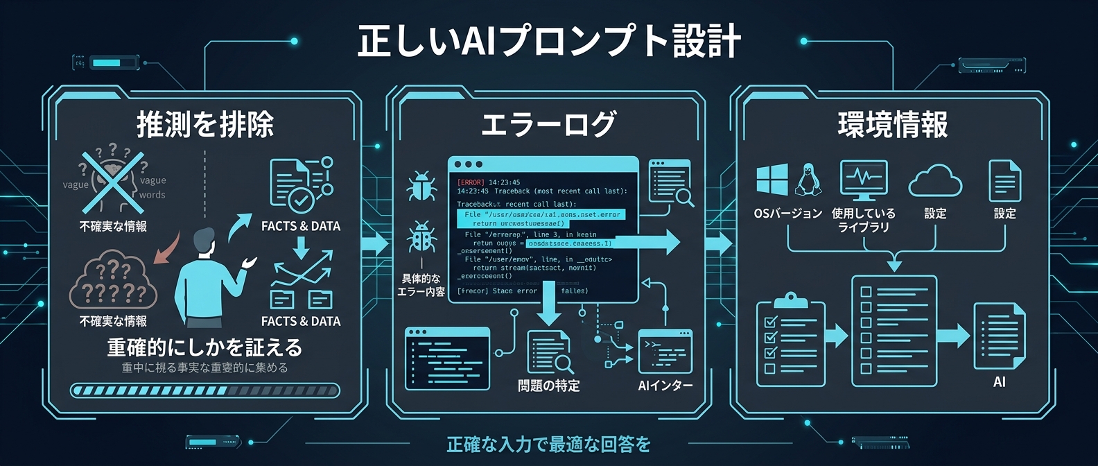 推測を排除し、事実ベースでAIに指示を出すプロンプト設計