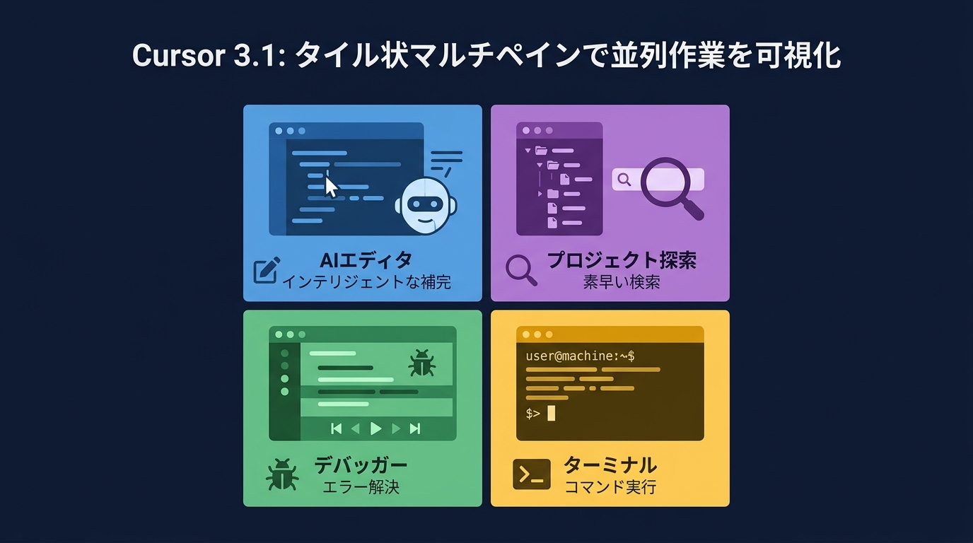 Cursor 3.1によるUI上の並列化とマルチペイン実行