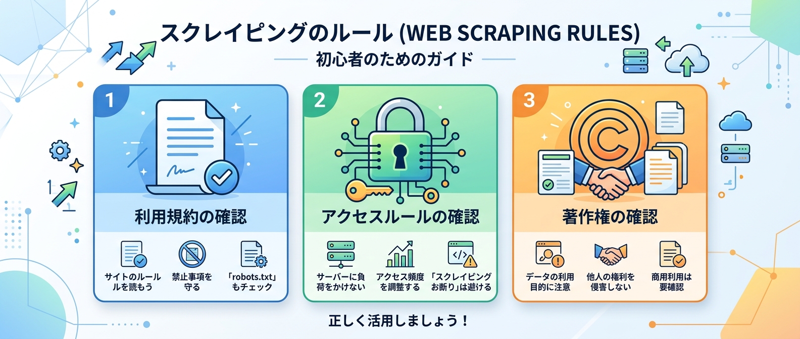 スクレイピングを行う際の3つの重要ルール