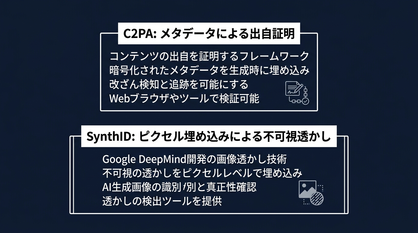 AI生成物の信頼性を担保する多層防御技術