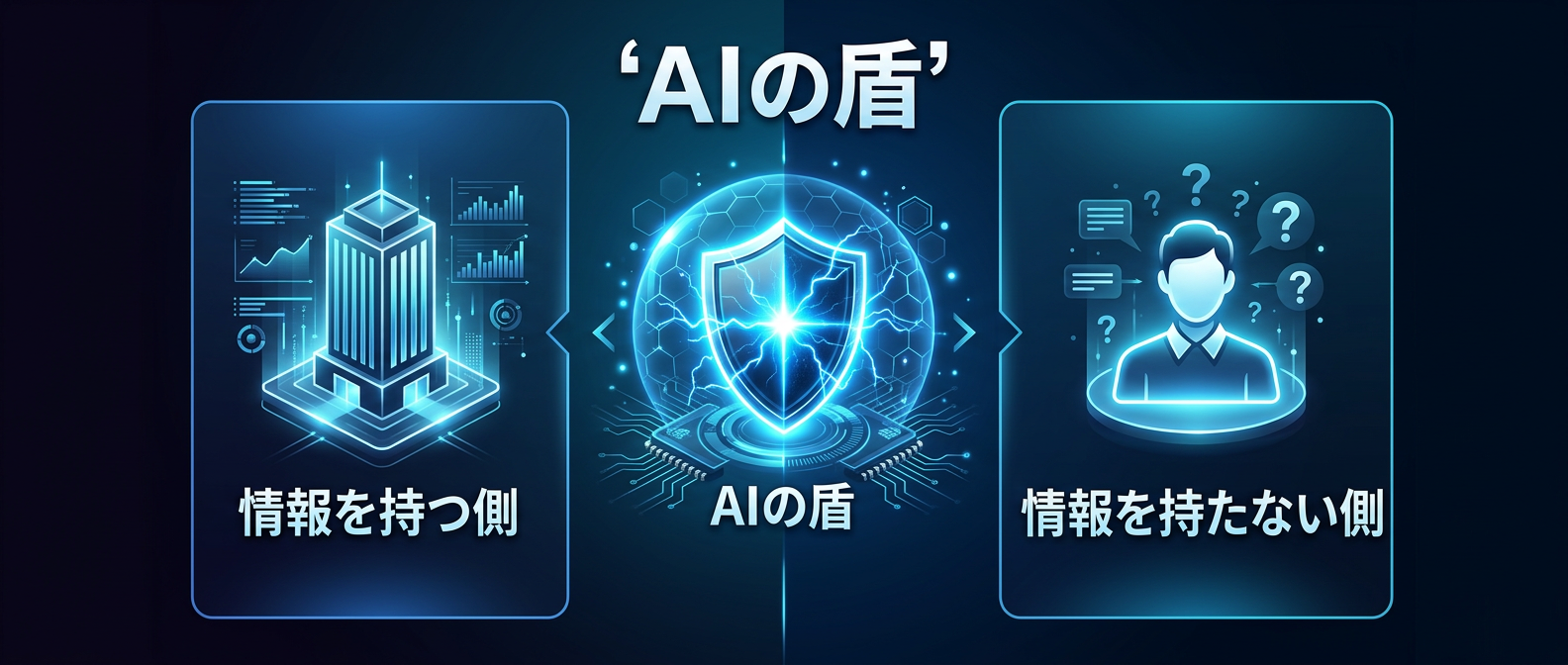 情報の非対称性を打破する「AIの盾」の構造