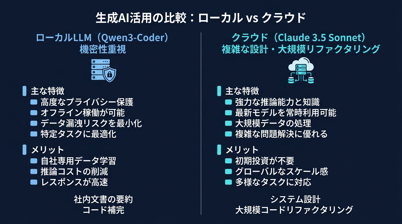 クラウドとローカルのハイブリッド運用モデル