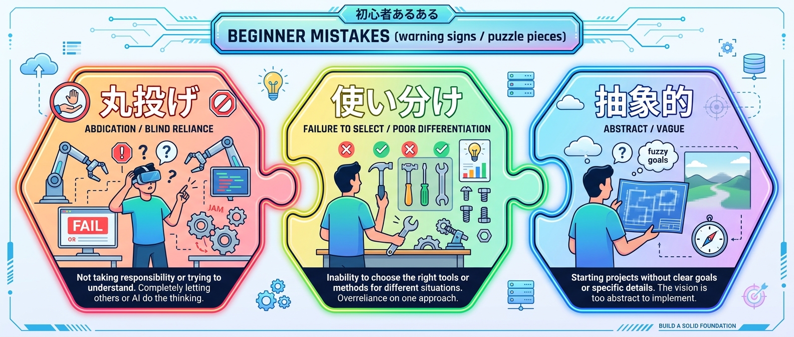 AIツール活用で初心者が陥りやすい3つの注意点