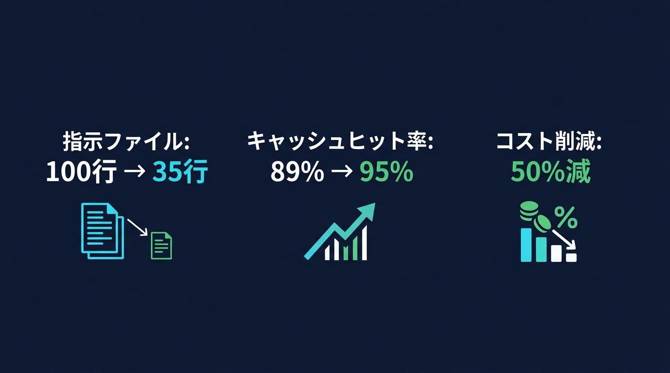 指示の最適化によるコスト削減効果