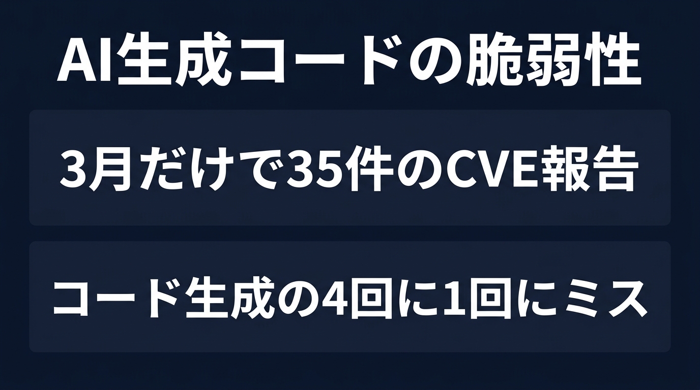 AI生成コードにおける脆弱性リスクの現状