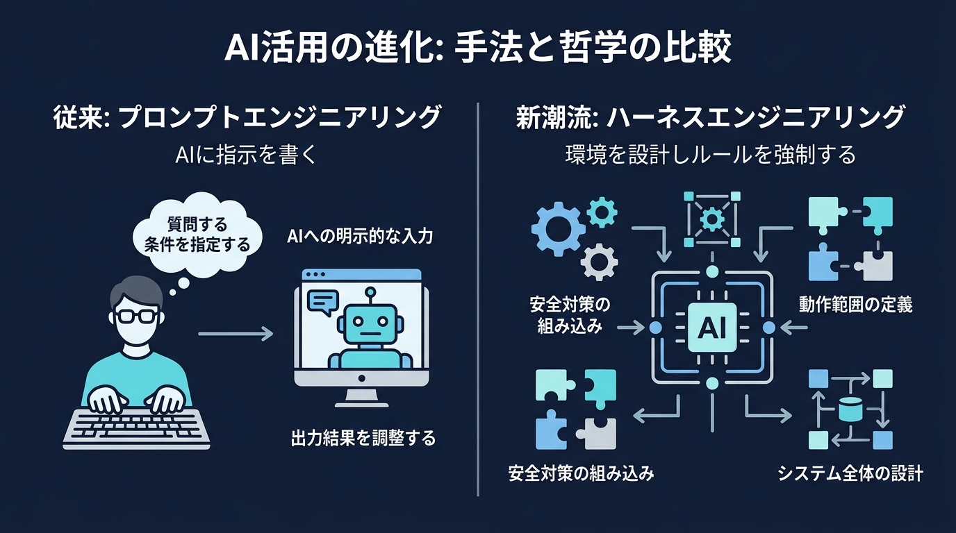 開発スタイルのシフト：プロンプトエンジニアリングからハーネスエンジニアリングへ