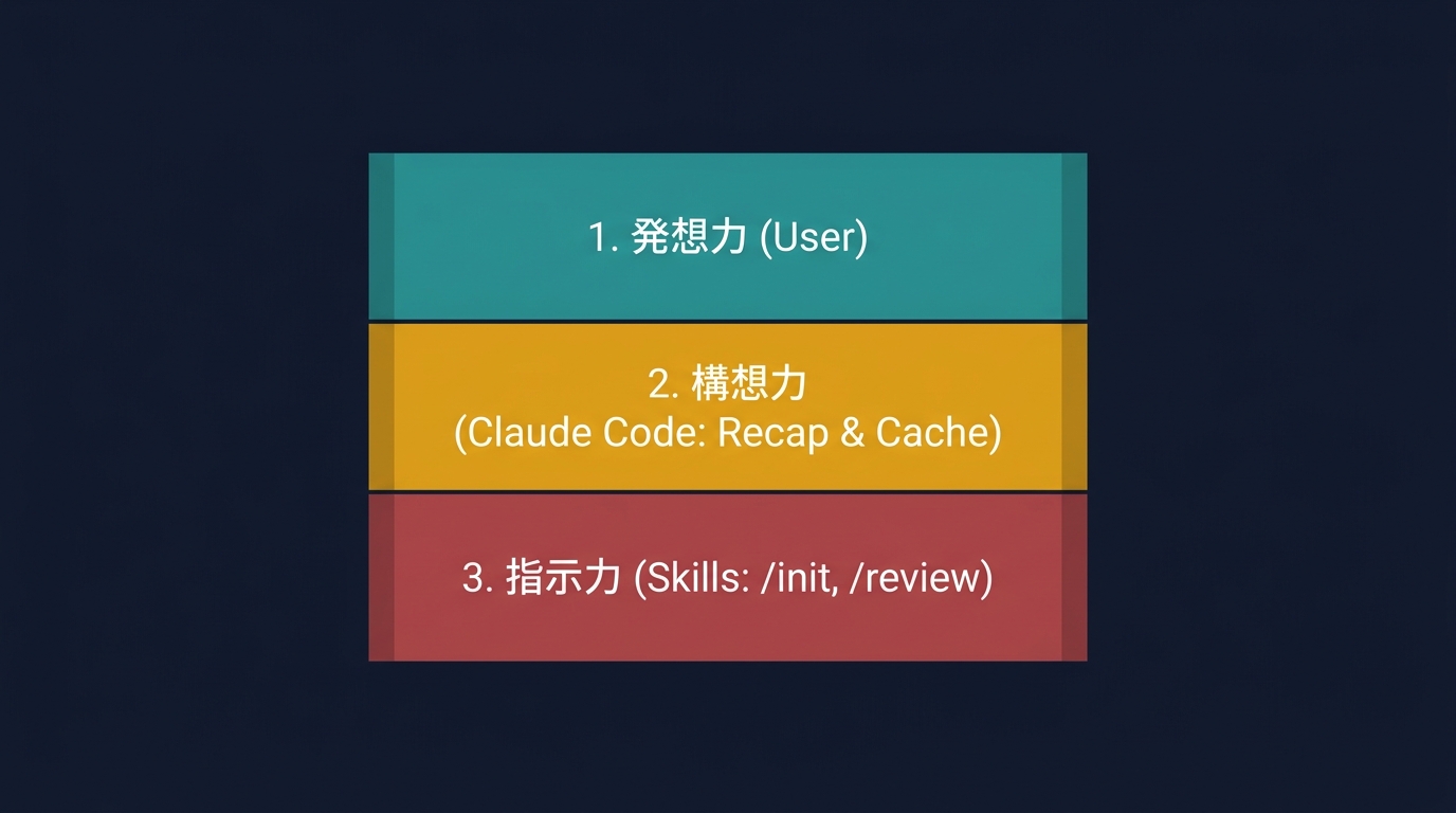開発者の「構想力」を維持するためのインフラとして、Claude Codeが思考プロセスを外部化します。