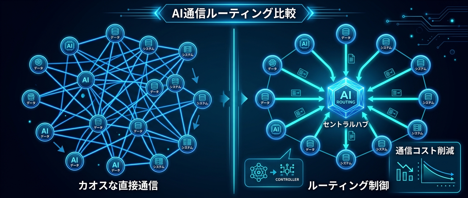 マルチエージェントにおける通信ルーティングの重要性