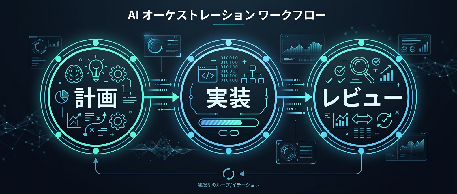 AIエージェントの役割を分離するオーケストレーションの基本フェーズ