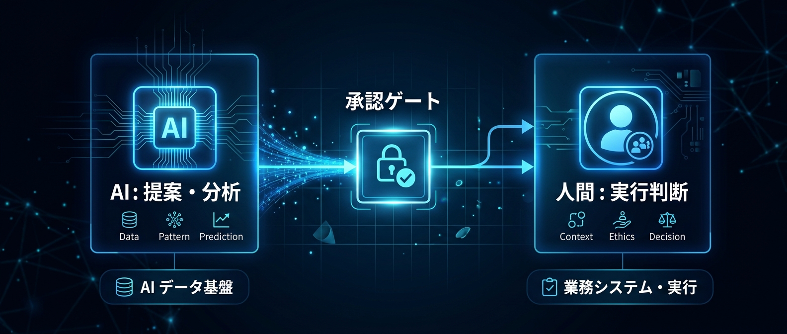 リスクを最小化する「提案はAI、実行判断は人間」のアーキテクチャ