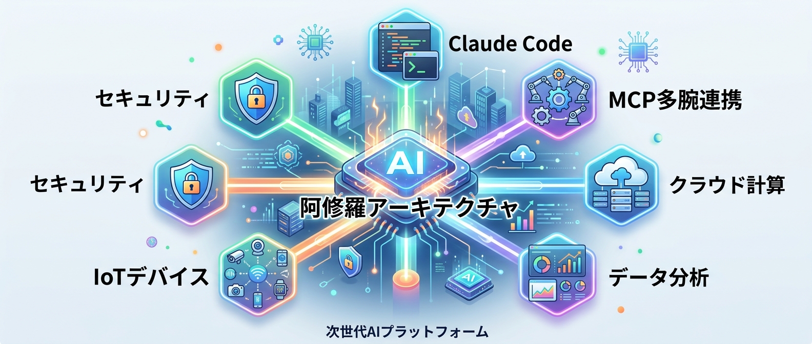 複数のツールを同時に操る阿修羅アーキテクチャの概念図