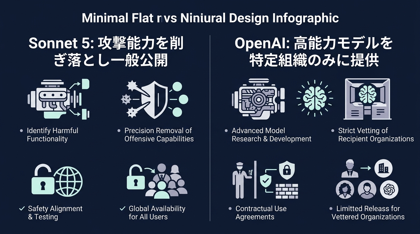 AI安全性の二極化モデル