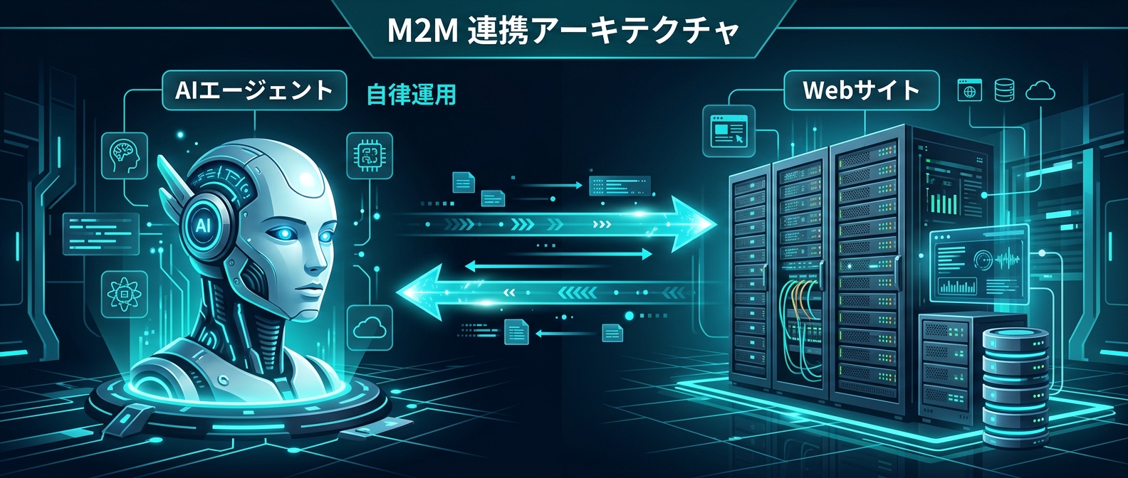 MCPを通じたAIエージェントによるWebサイトの自律運用の流れ