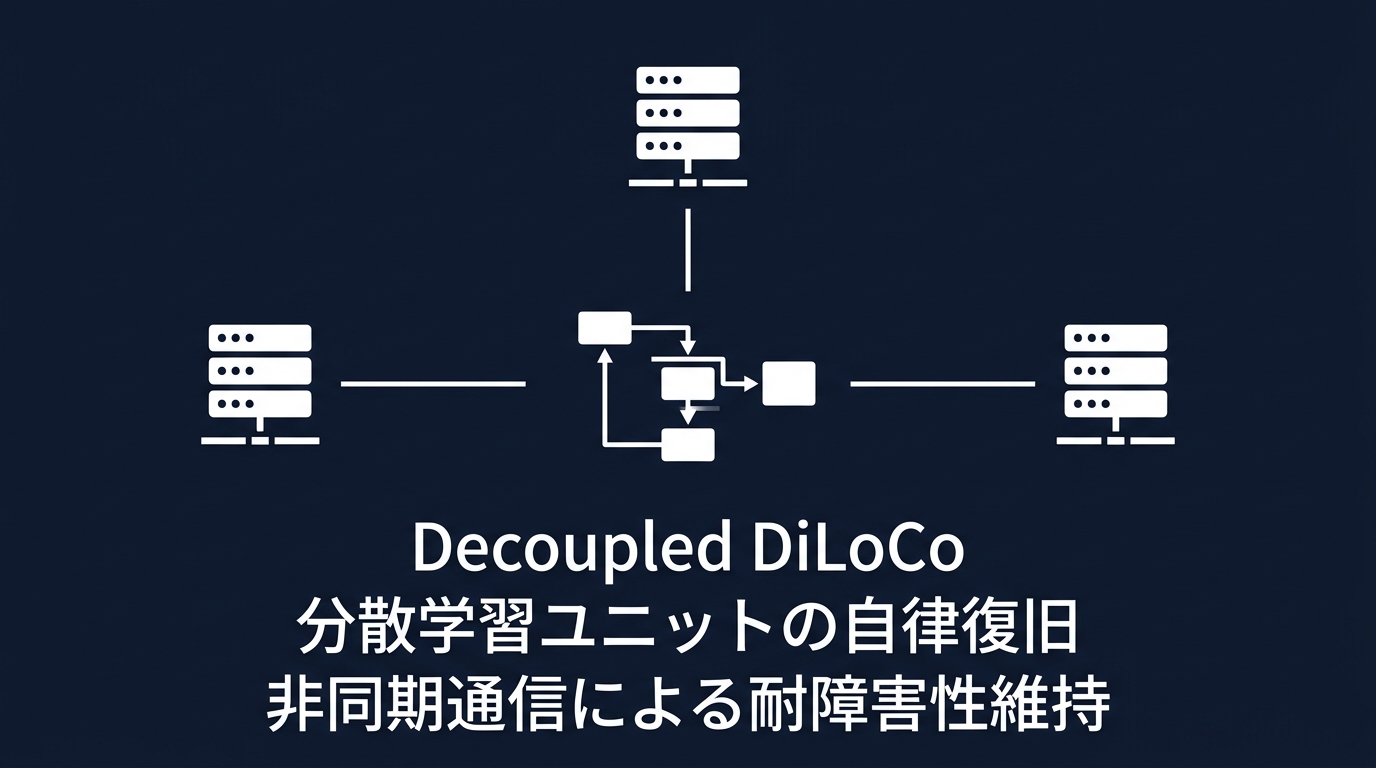Decoupled DiLoCoによる分散学習の耐障害性