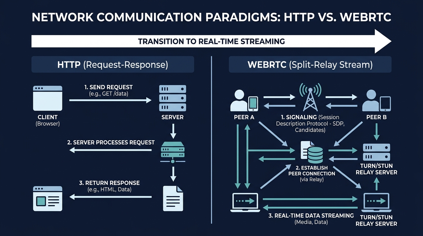HTTPリクエストからWebRTCストリーミングへの構造変化