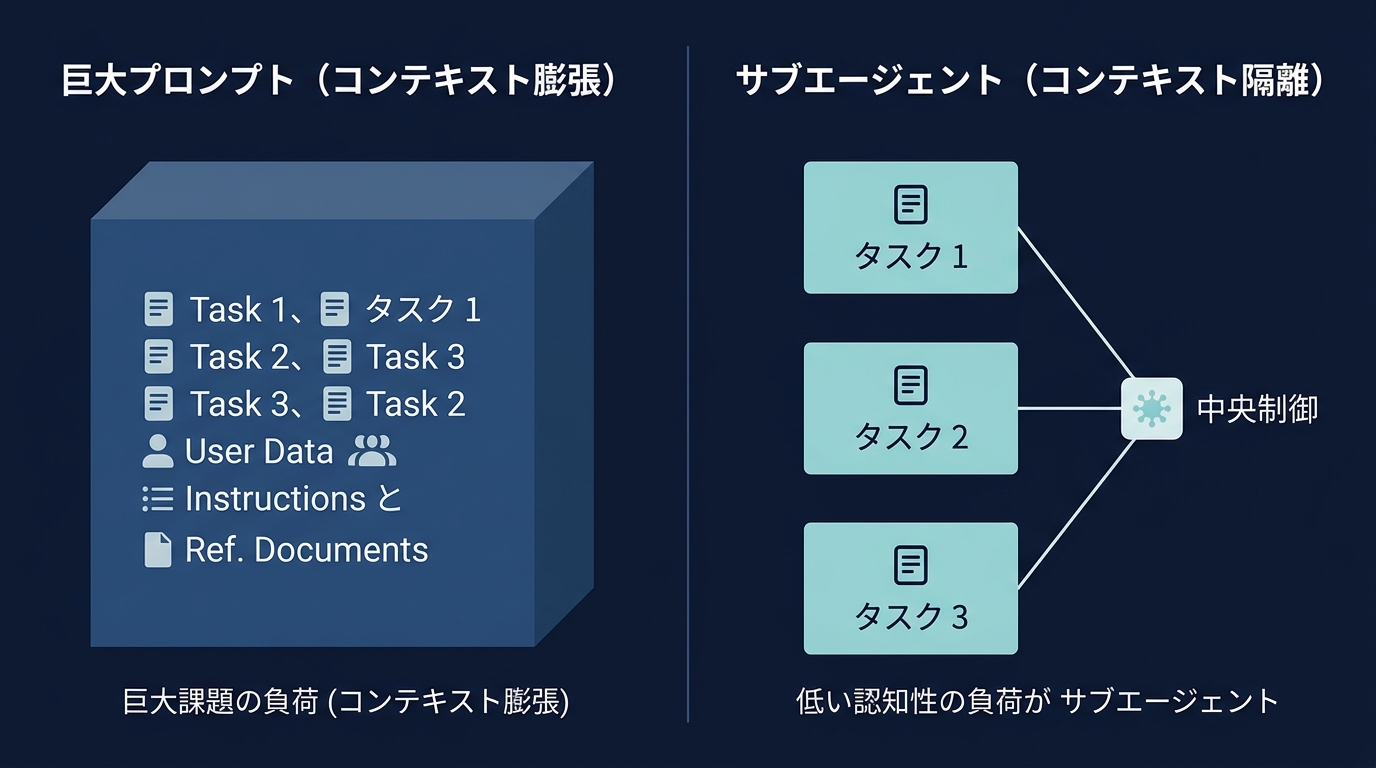 巨大エージェントからサブエージェント設計への移行