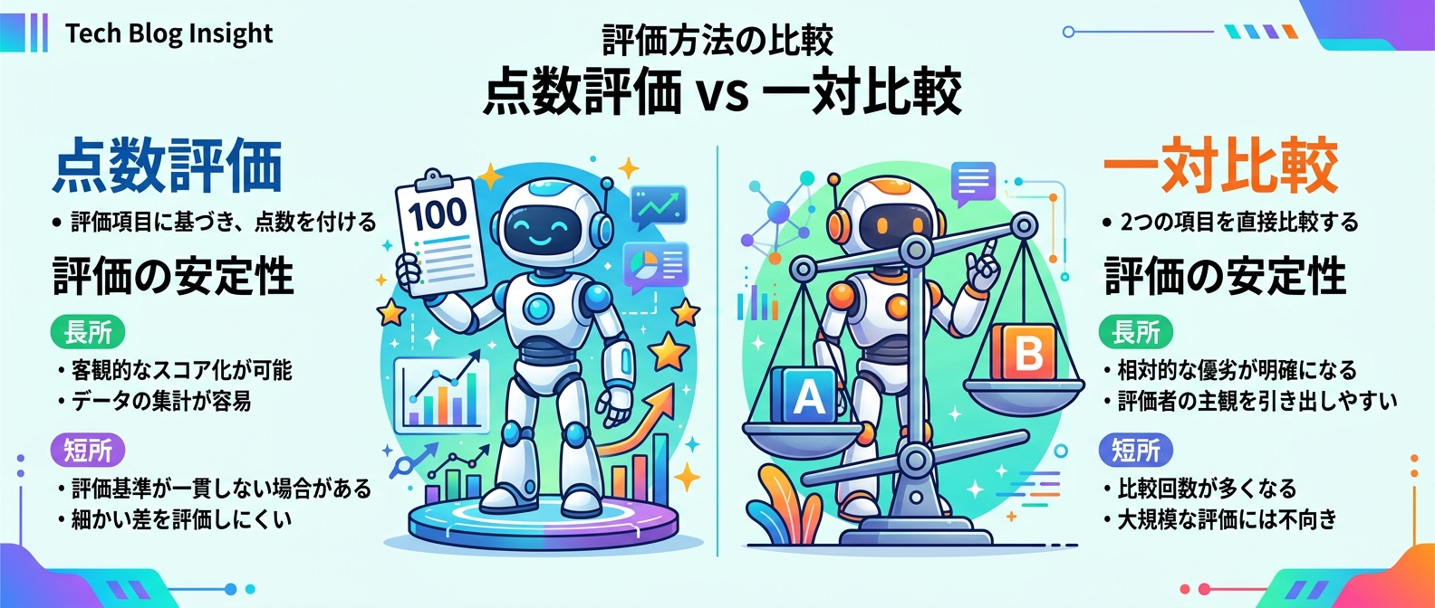 点数評価と一対比較の違い