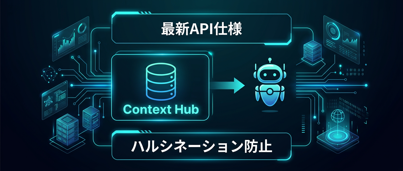 Context Hubによる最新API仕様の注入とハルシネーション防止