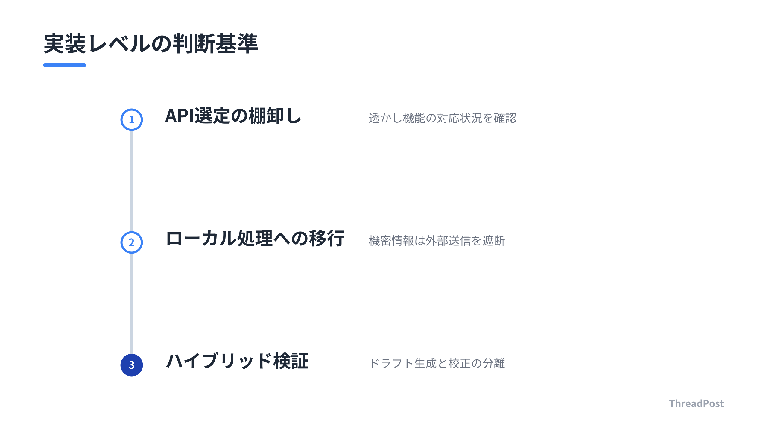 開発者が検討すべき実装アクション