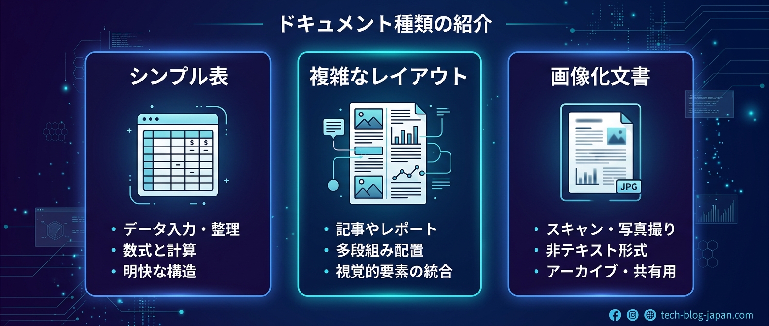 ドキュメントの性質に応じた解析戦略の使い分け