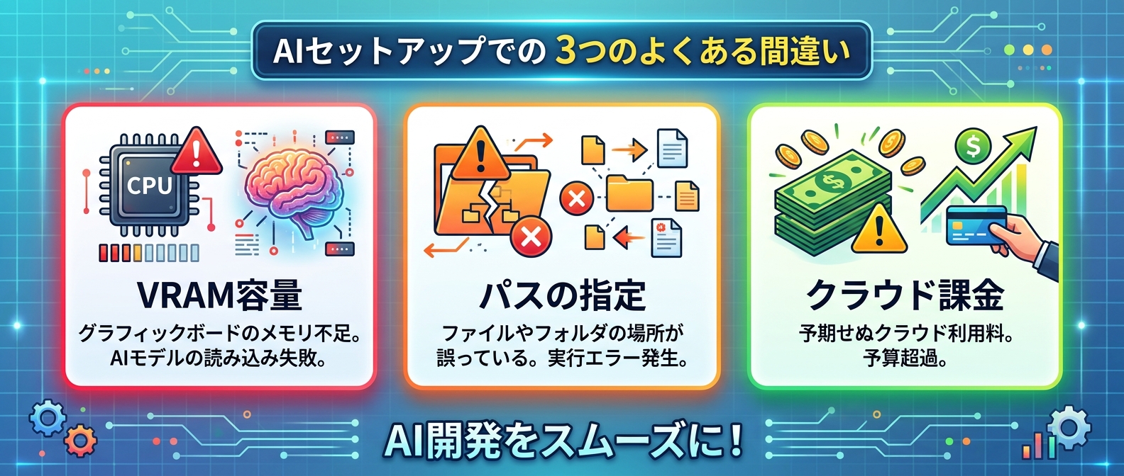 環境構築で注意すべき3つのポイント