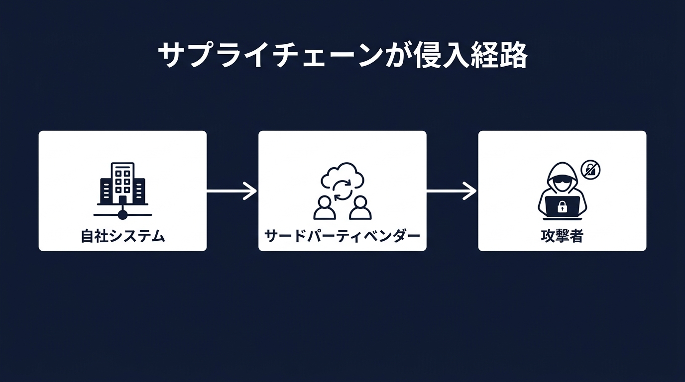 サプライチェーンにおけるセキュリティ境界の脆弱性