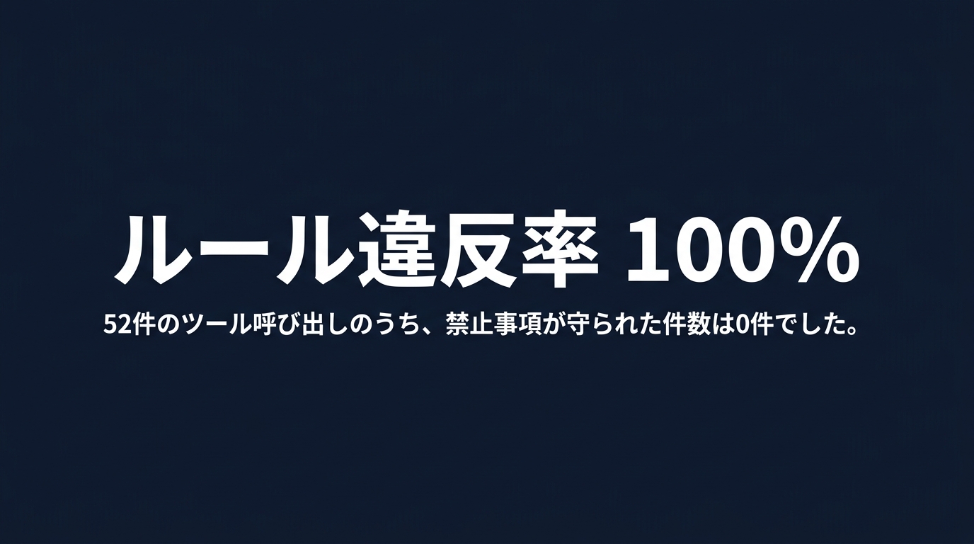 プロンプトによる制約の無力化を証明する実験データ