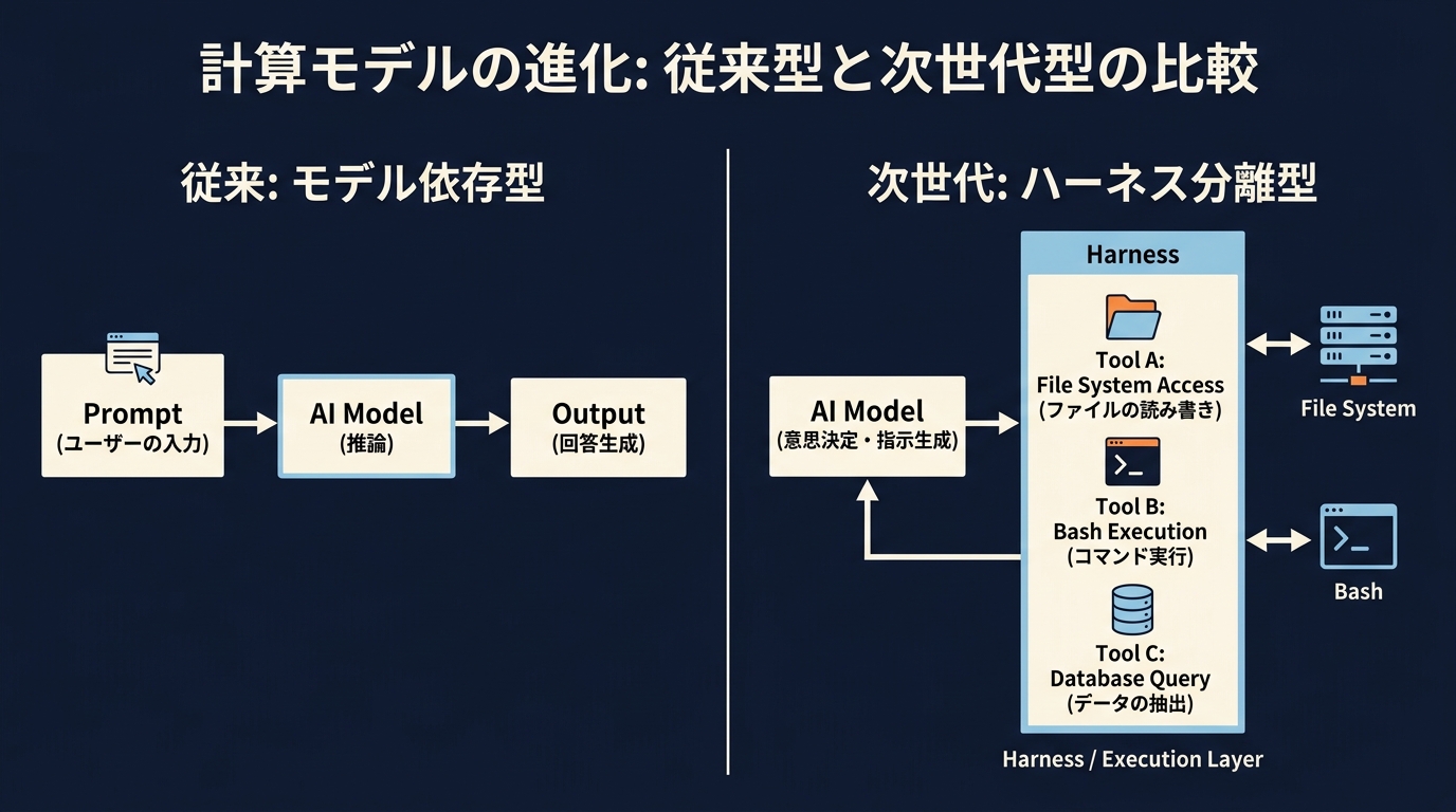 モデル依存型から、ファイルシステムを介したデカップリング構造への転換