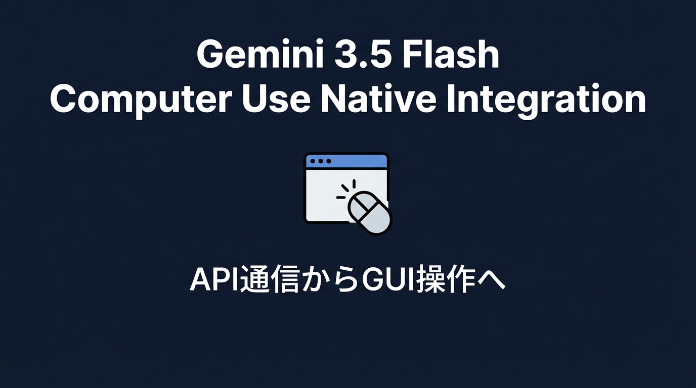 Gemini 3.5 FlashへのComputer Use統合によるパラダイムシフト