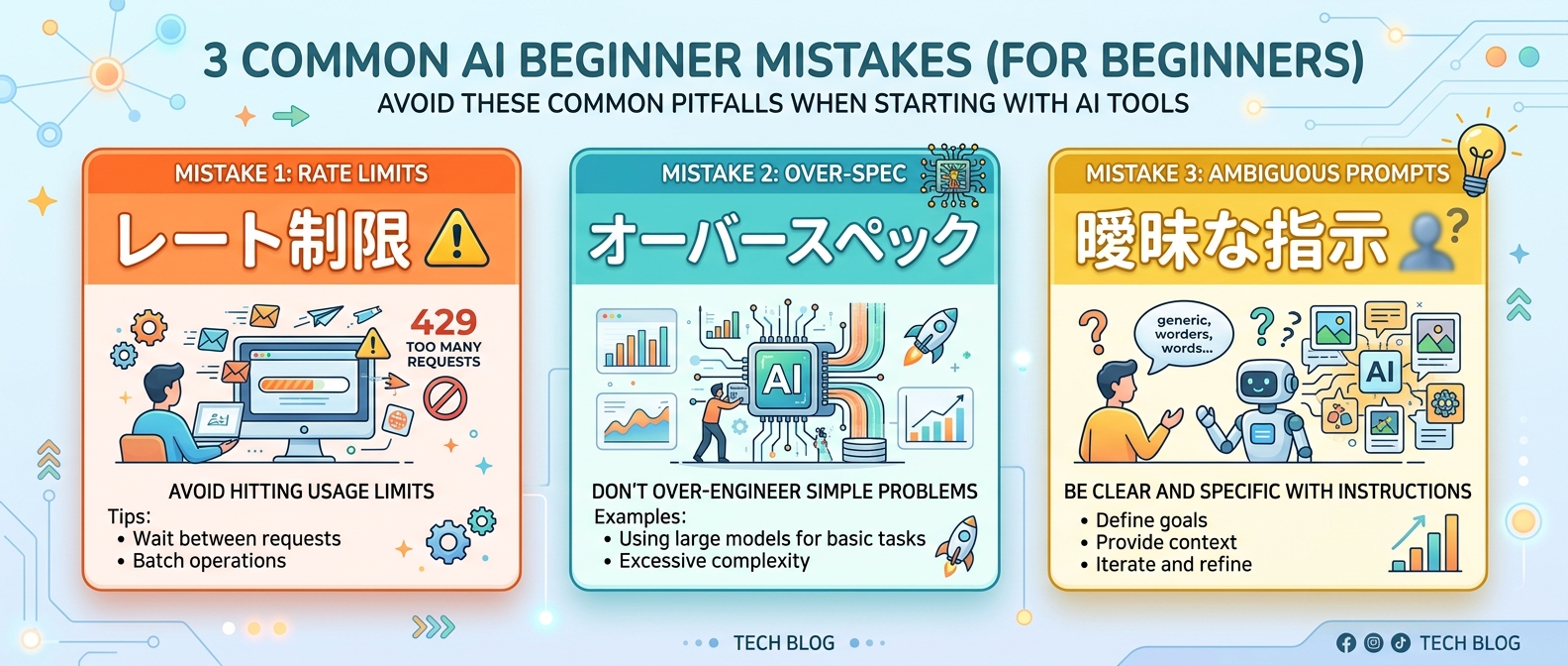 AI開発で初心者がハマりやすい3つの罠
