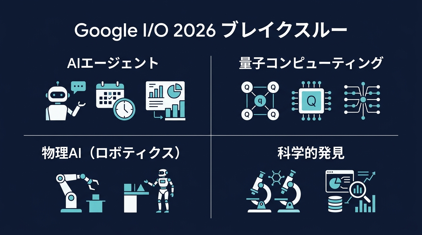 Google I/O 2026で発表された4つの主要技術領域