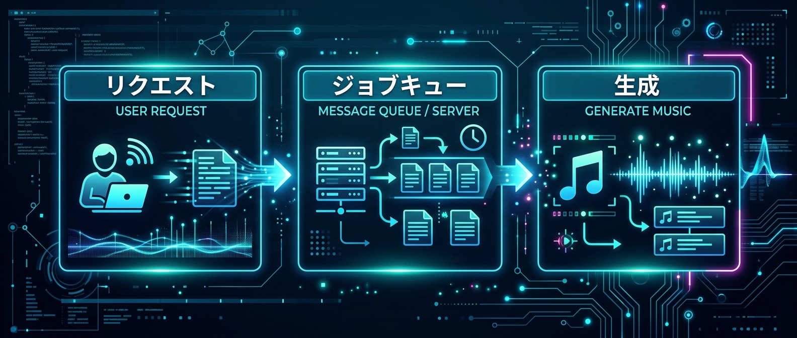 音楽生成における非同期処理のアーキテクチャ