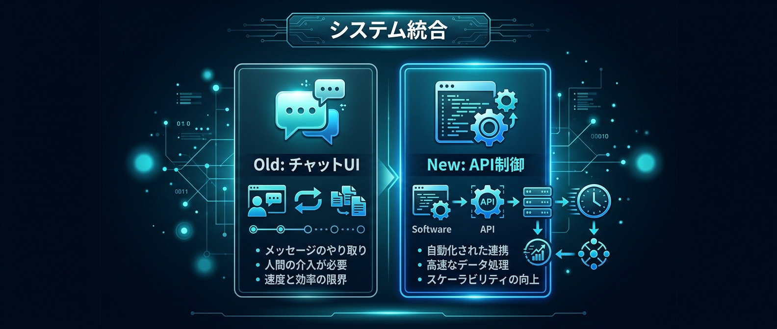 チャットUIからの脱却とAPIによる構造的制御への進化