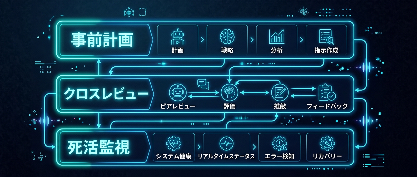 AIエージェントを自律稼働させるための3層アーキテクチャ