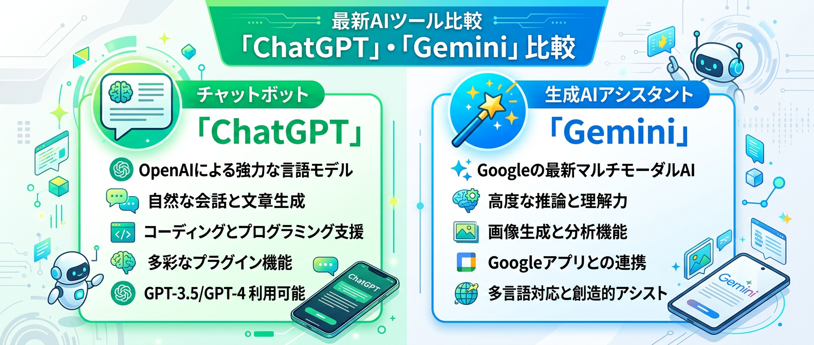 ChatGPTとGeminiの画像生成AI比較