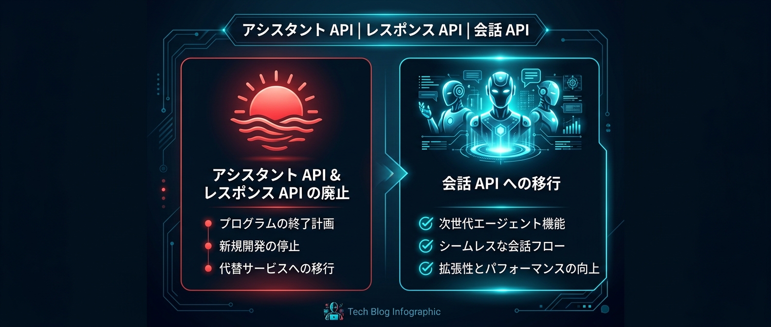 Assistants APIからResponses API・Conversations APIへの大移行
