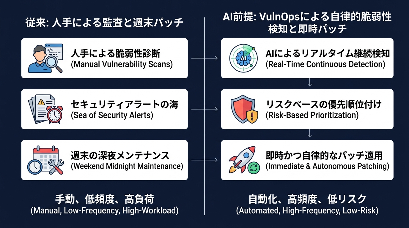 脆弱性対策の進化：手動からVulnOpsへ
