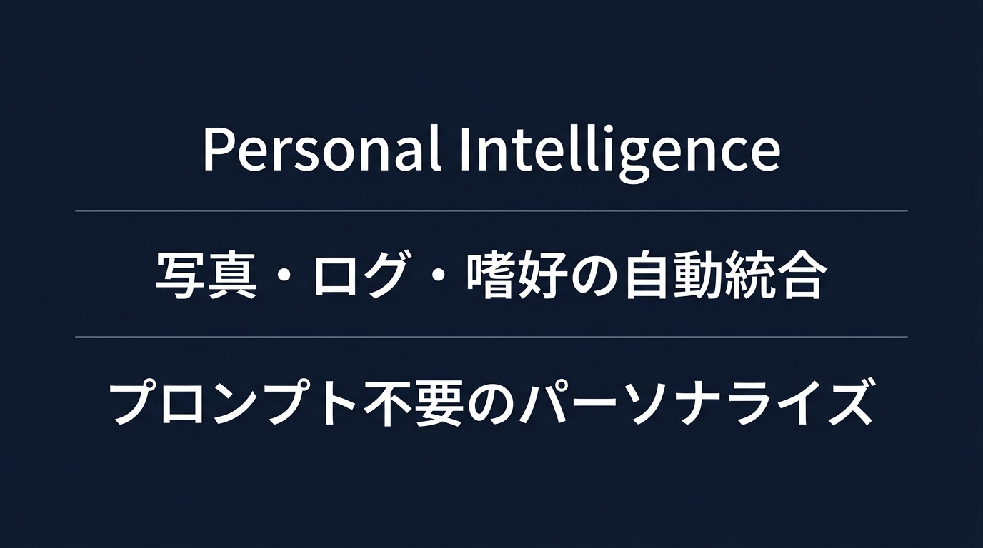 Personal Intelligenceによるユーザー体験の変革