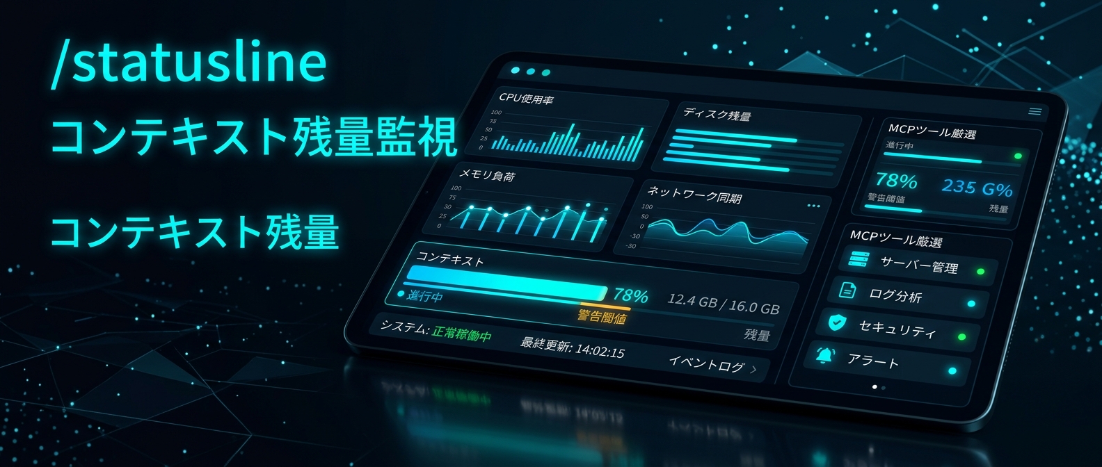 /statuslineコマンドによるコンテキスト消費の常時監視