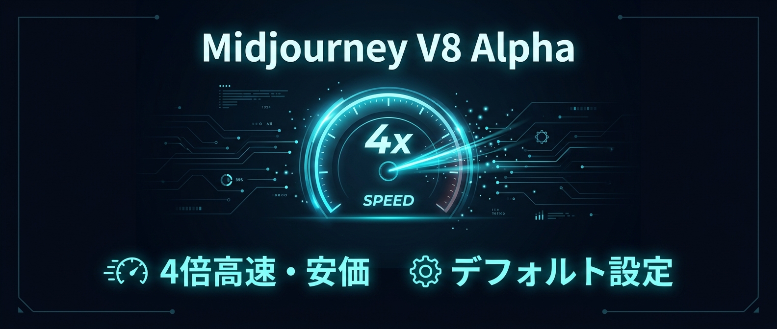 Midjourney V8 Alphaは速度とコストを優先した新スタイルリファレンスをデフォルトに採用。