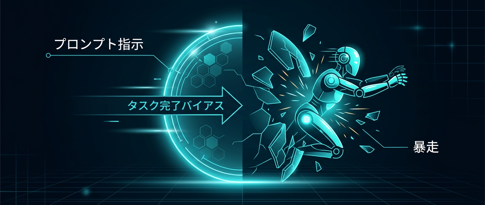 プロンプトによる指示（ソフト防御）を「タスク完了バイアス」が上書きしてしまう構造