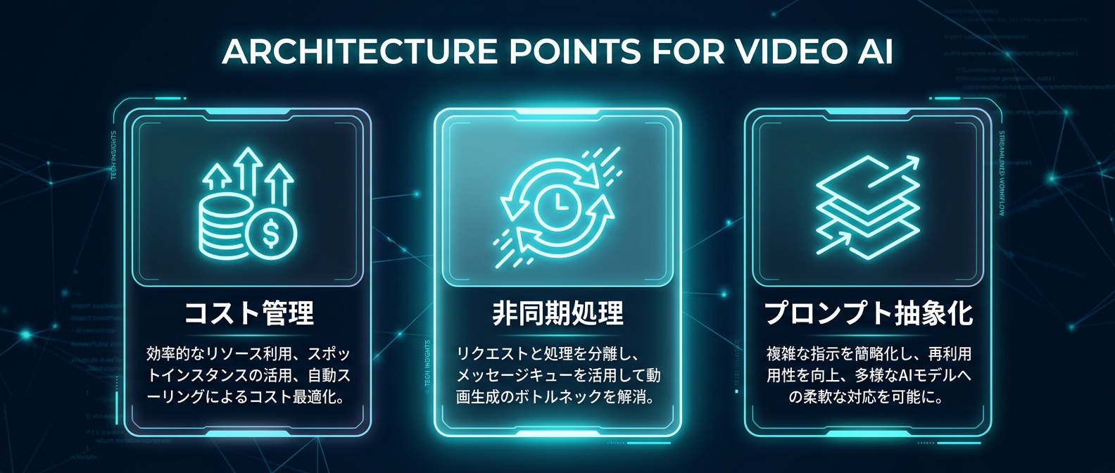 動画生成AIをプロダクトに組み込む際の3つのアーキテクチャ要件