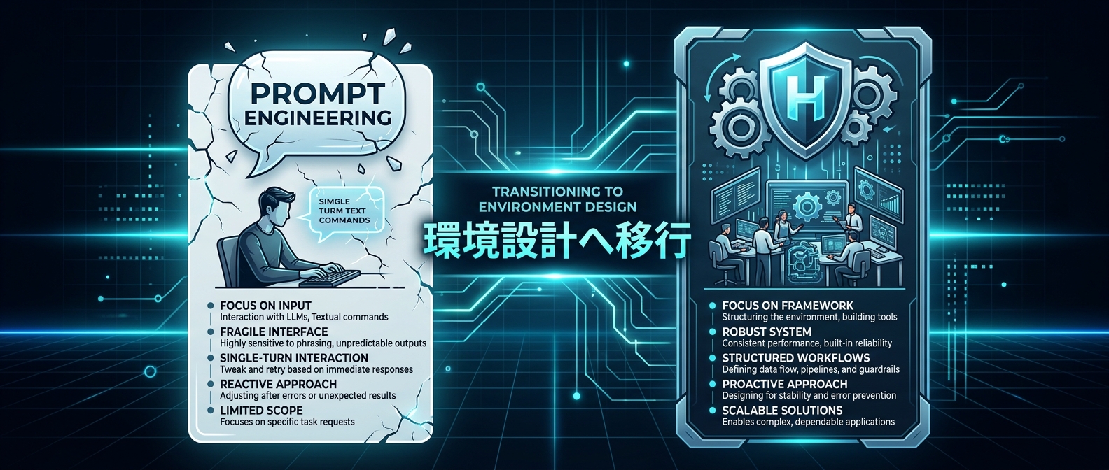 プロンプト依存から、システムで制約を設けるHarness Engineeringへのパラダイムシフト