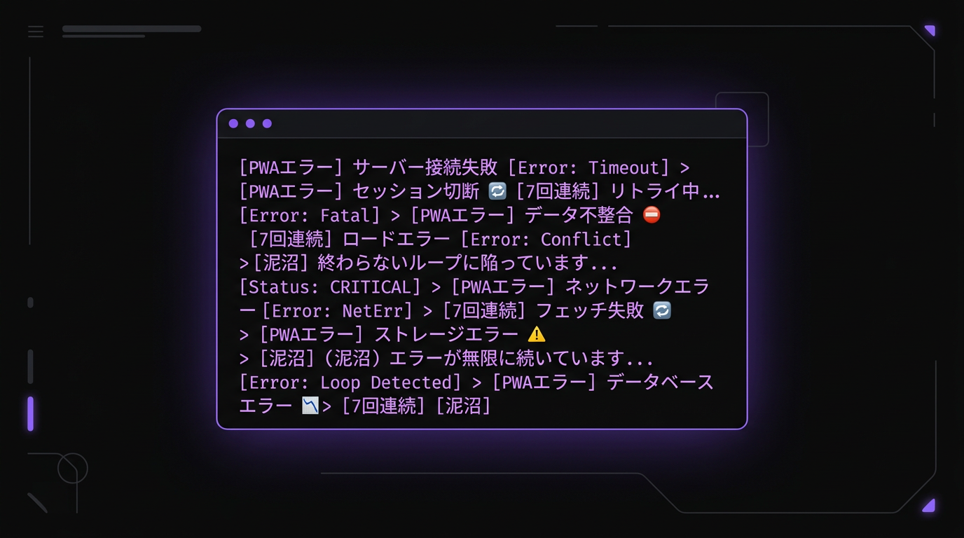 PWA対応の泥沼と7回連続エラーの絶望