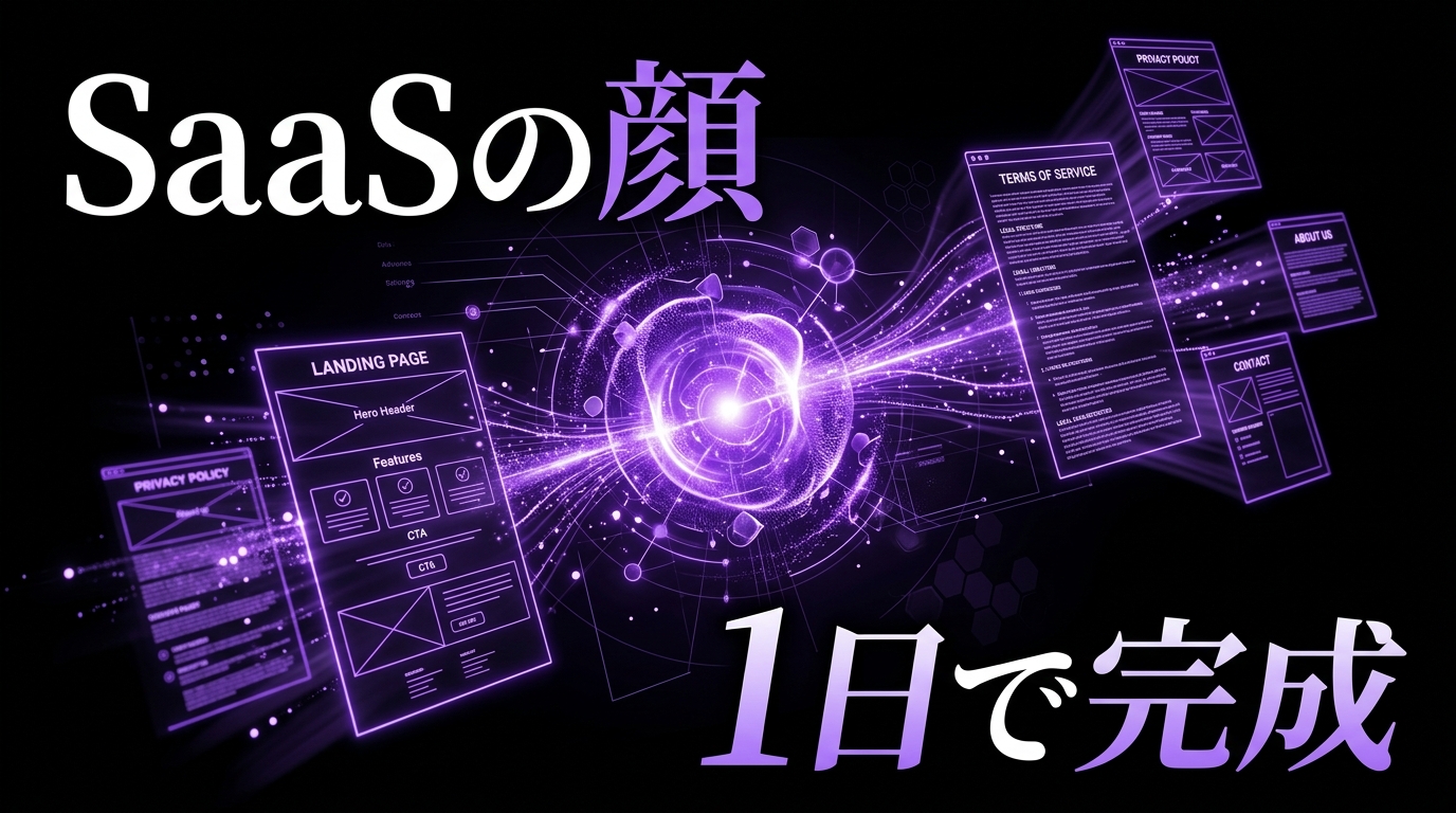 AIへの丸投げで1日で完成したSaaSの「顔」