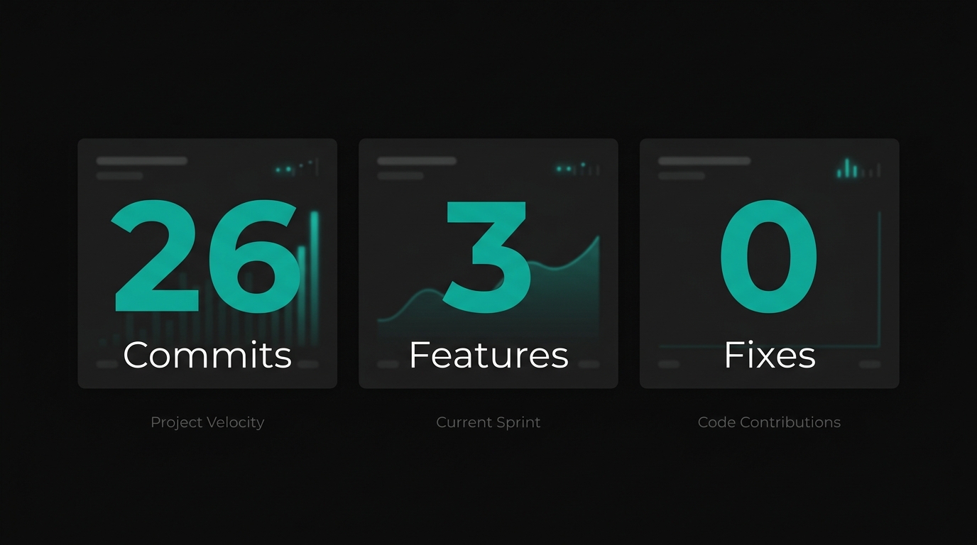 今週の開発進捗：コミット数と機能実装のデータ